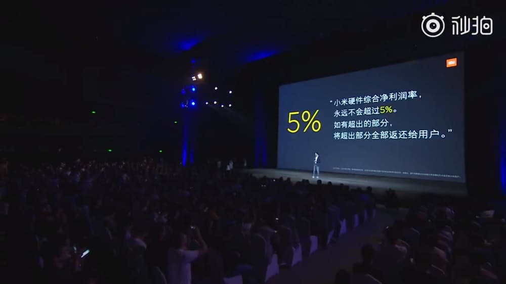 Xiaomi vstup slub 5% zisku