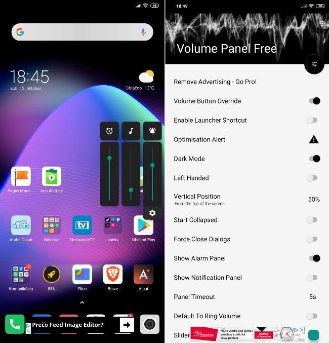najlepsie aplikacie pre android za oktober Volume Panel