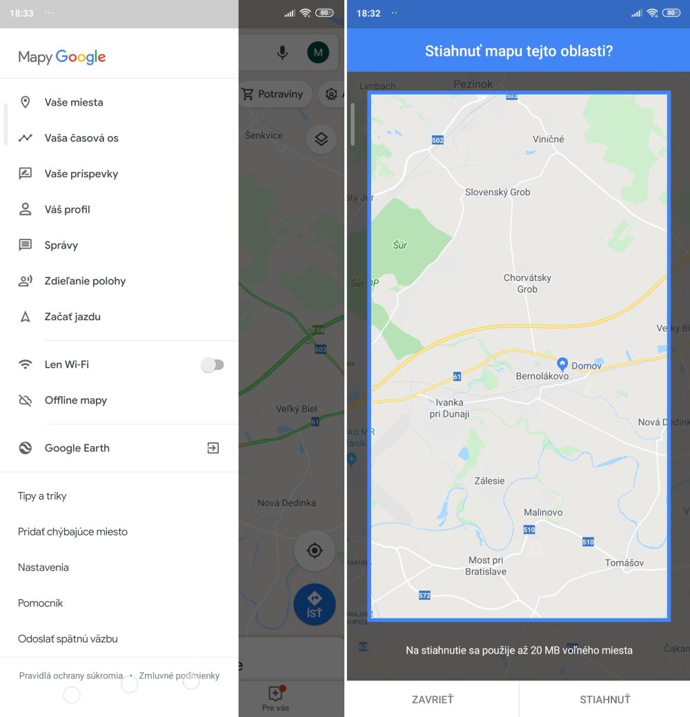 Skryte funkcie Google mapy_ offline mapy