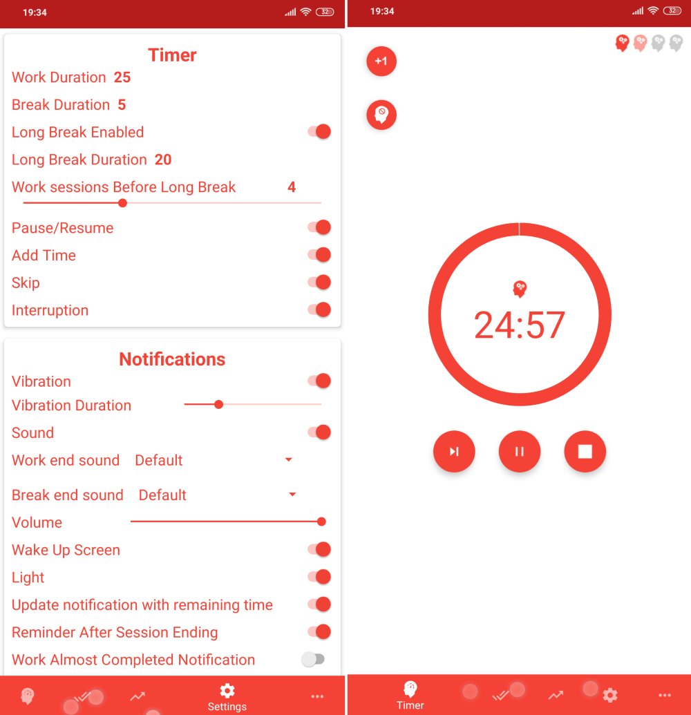 digitalny detox - aplikacia pre Android smartfony PomodoroTimer