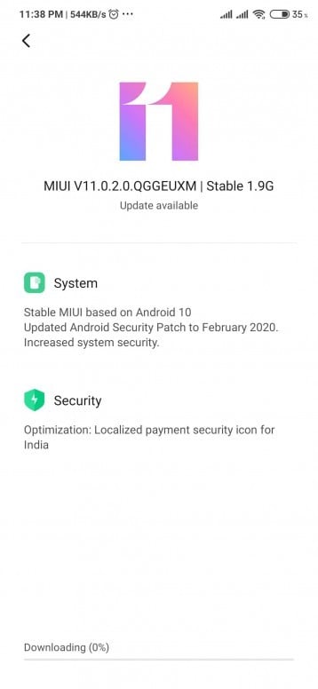 Android 10 pre Note 8 Pro