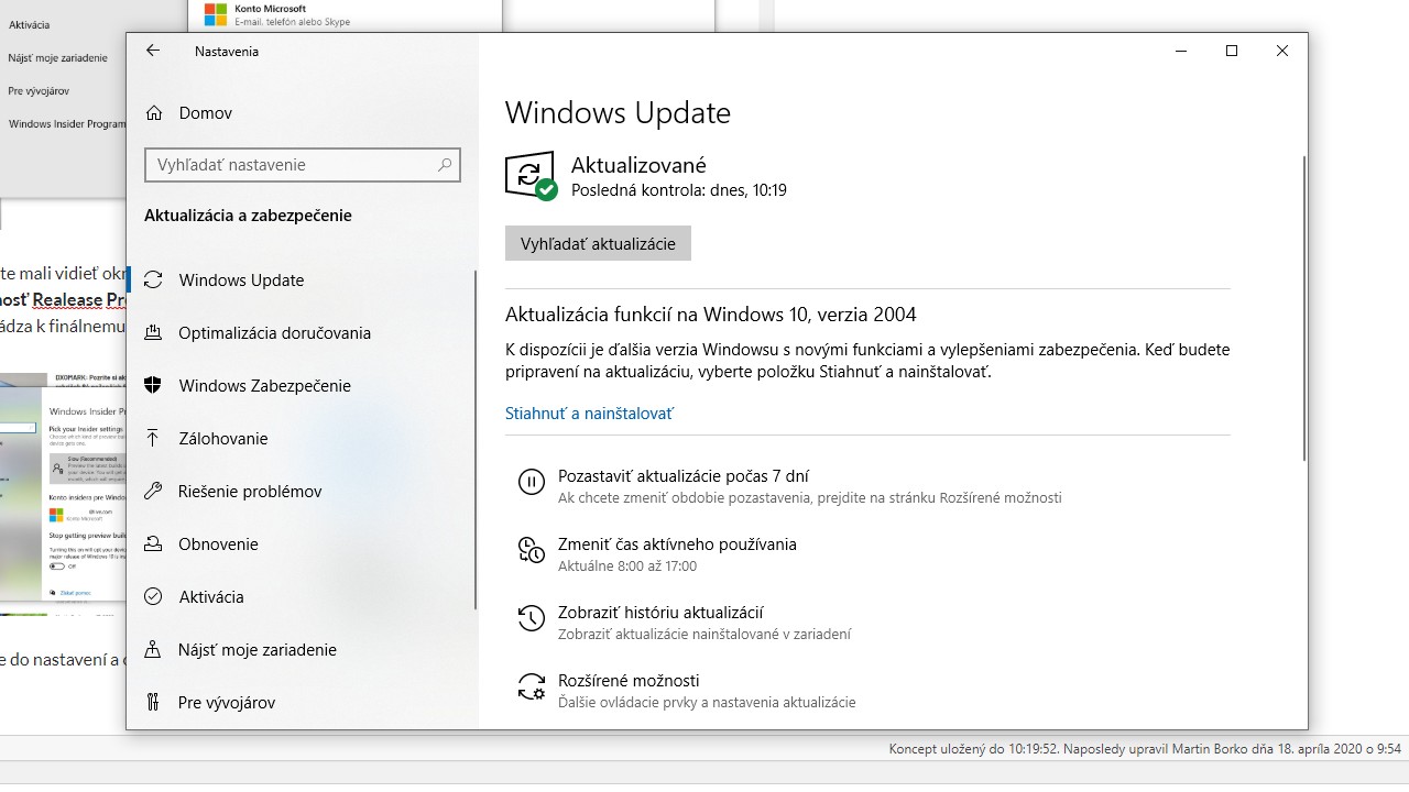 Windows 10 stiahnutie aktualizacie