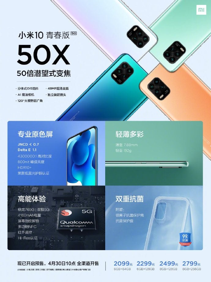 Xiaomi Mi 10 Youth Edition_specifikacie