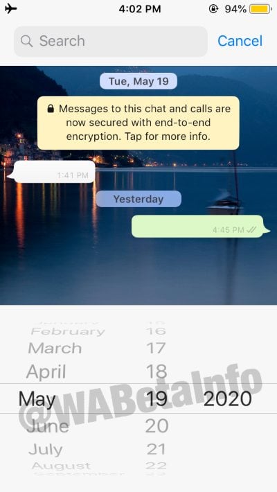 WhatsApp moznosti vyhladavania_nova funkcia