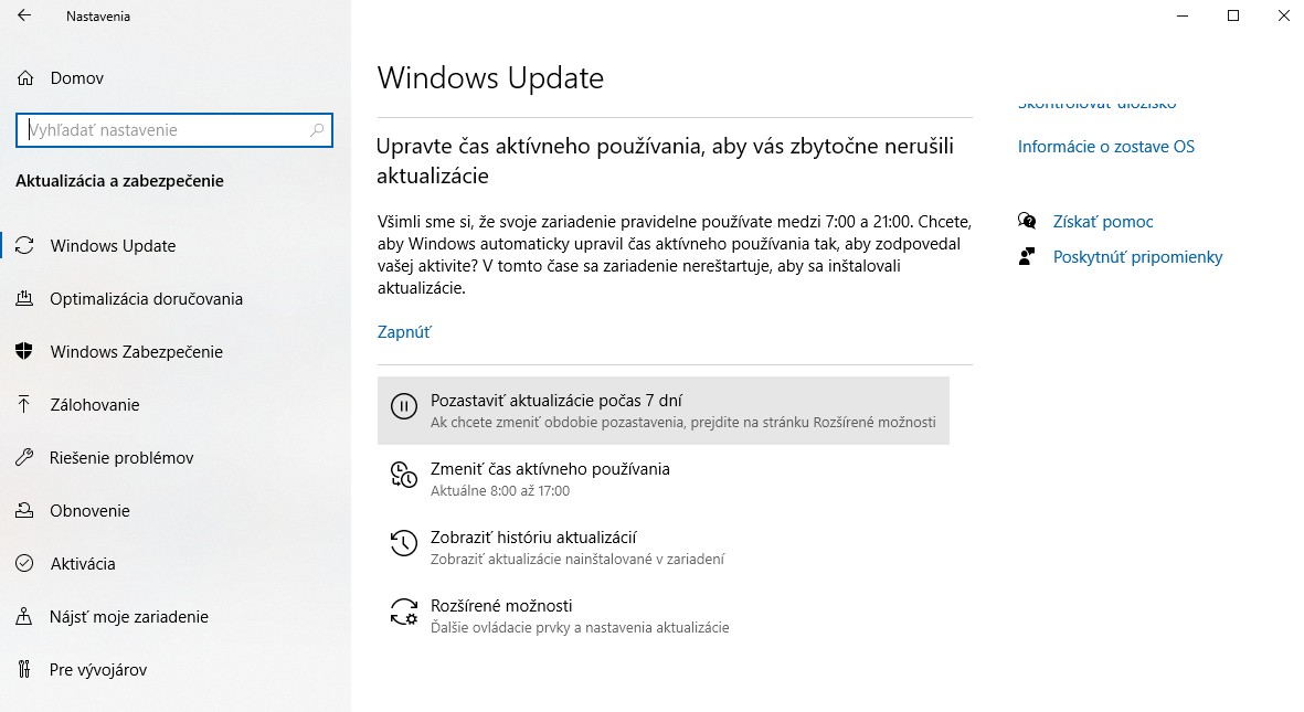 Windows 10_aktualizacie_pozastavenie aktualizacie