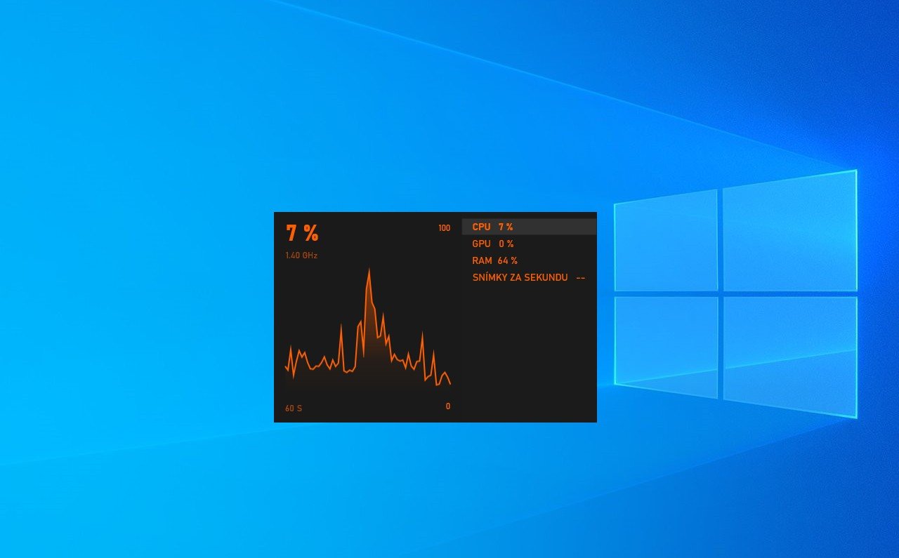 Windows Game Bar_sledovanie vykonu PC