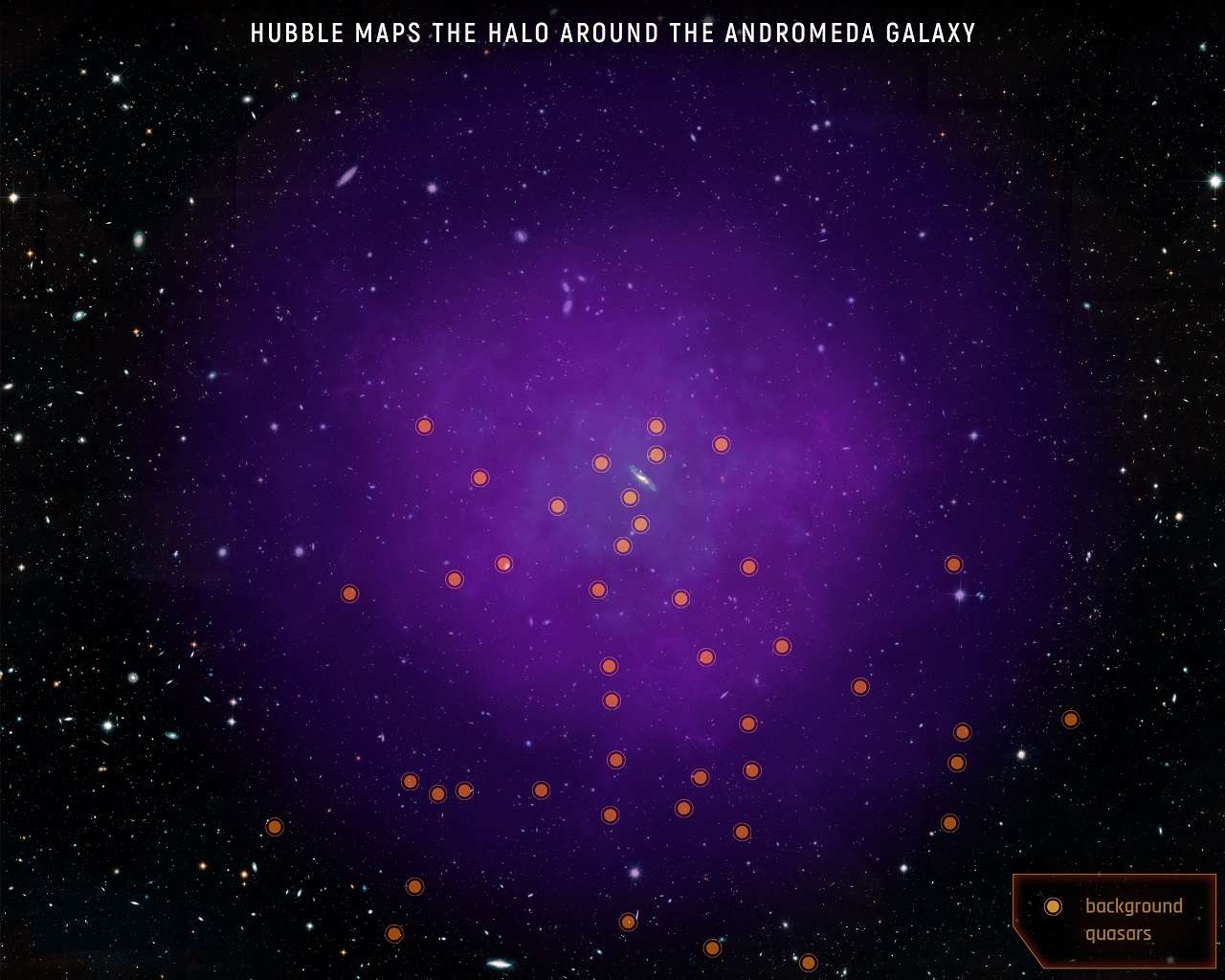 hubblov teleskop_Halo galaxie Andromedy