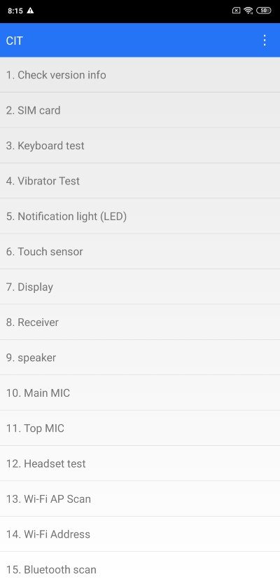 Xiaomi_skryte menu_servisne menu CIT