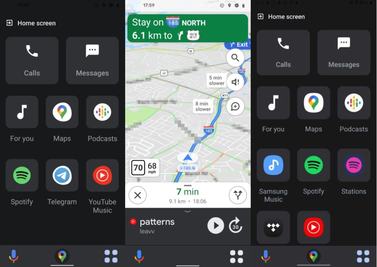 mapy google navigacne menu android auto 2