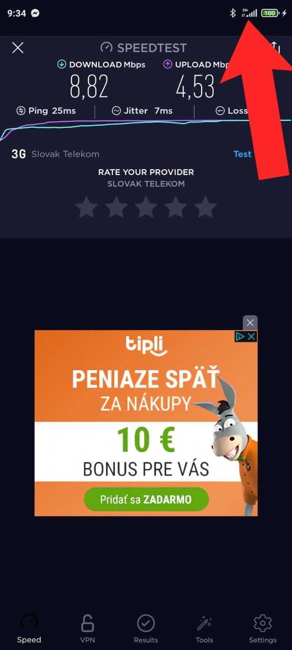 Telekom_test 3G siete_Bratislava vajnory