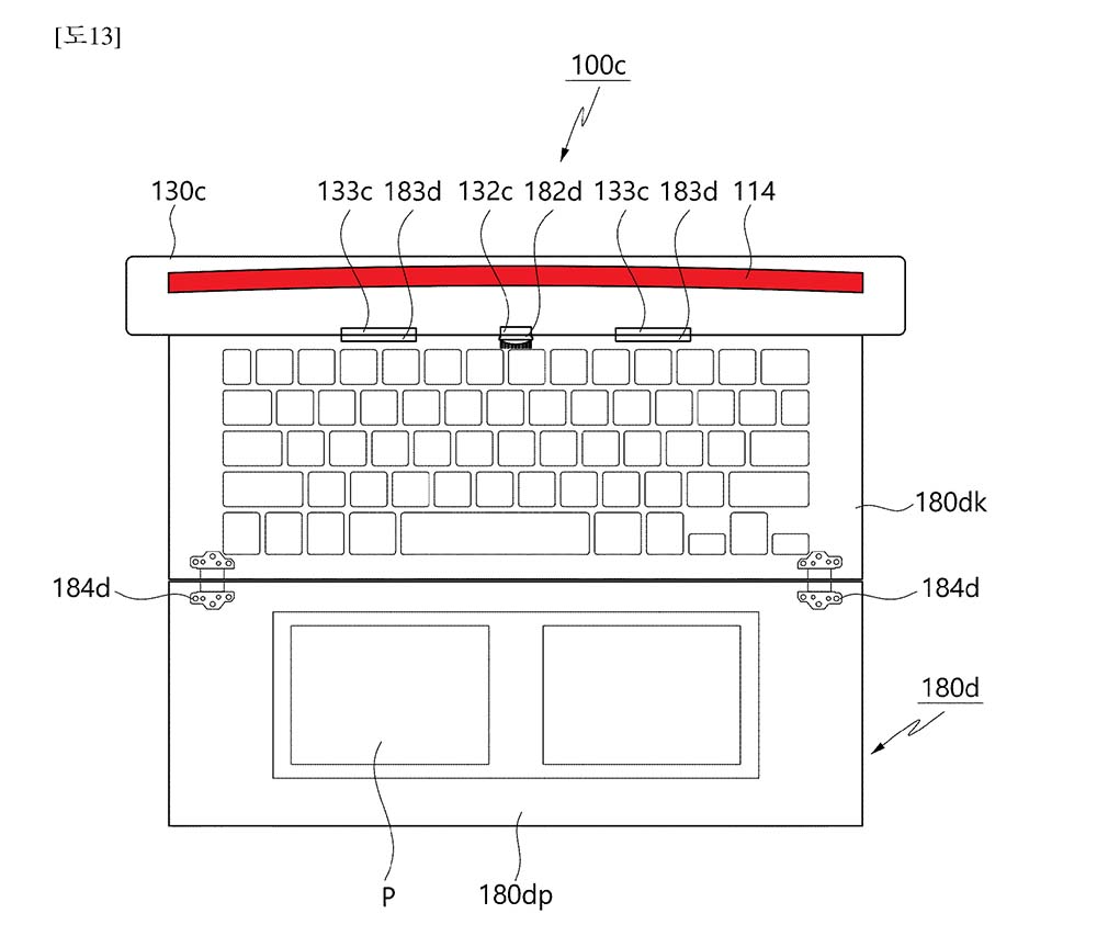 LG patent rolovatelny notebook