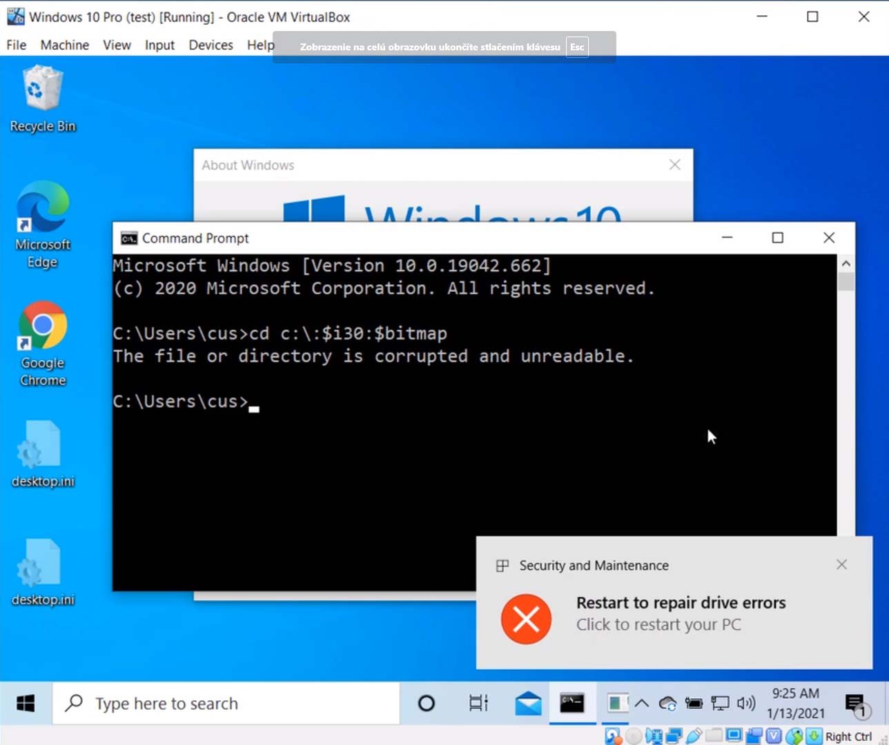 Windows 10 zavazna chyba_spôsobujuca odpalenie disku_2