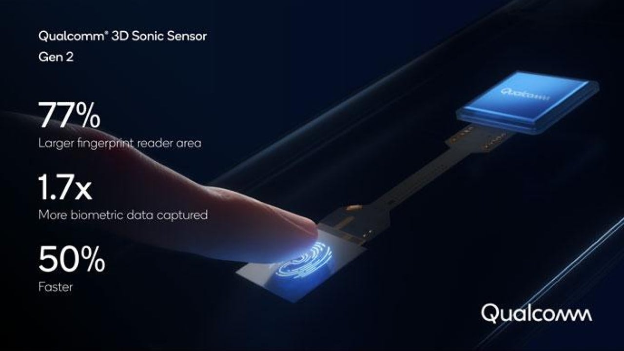 qualcomm 3d sonic sensor gen 2 snimac odtlackov prstov v displeji
