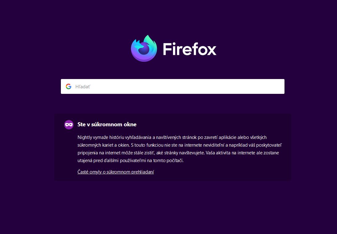 Firefox inkognito rezim