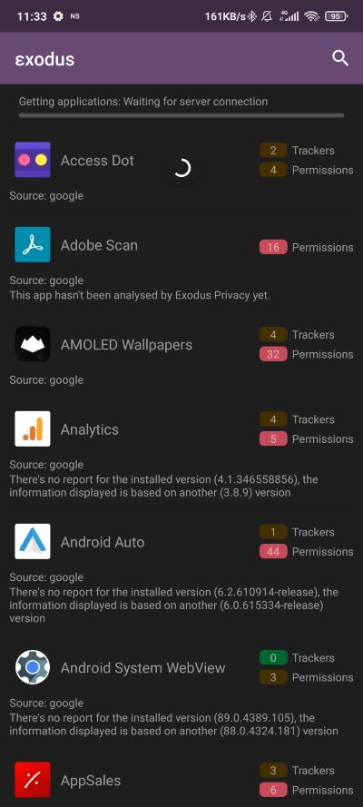 Exodus_analyza opravneni Android aplikacie_1