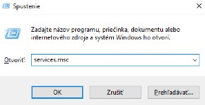 Vypnutie aktualizacie Windows 10_services.msc funkcia