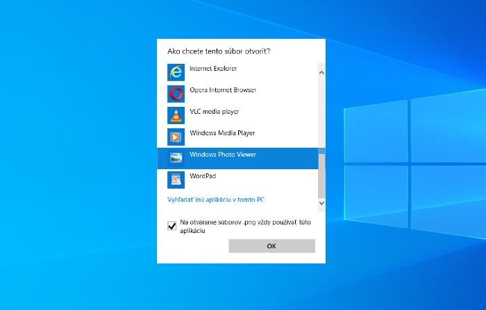 Windows Photo Viewer_nastavenie ako predvolenej aplikacie