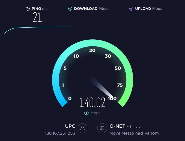 rychlost internetu speedtest