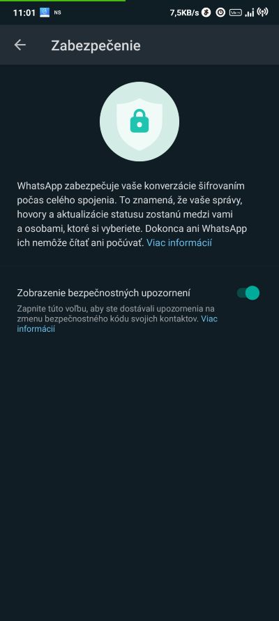 WhatsApp_funkcia zabezpecenie