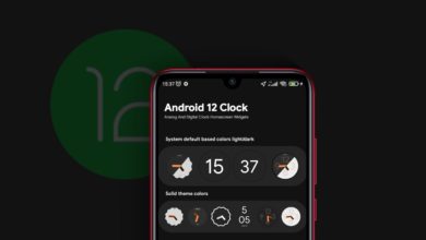 Android 12 widget hodin