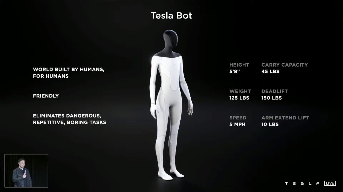 Tesla Bot_specifikacie