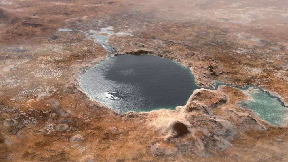 Mars Jezero v minulosti