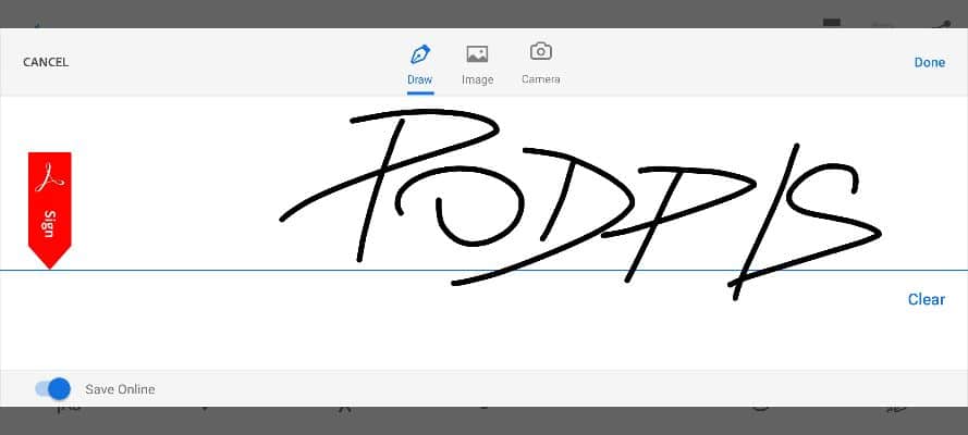 Ako podpisat pdf dokument cez smartfo_vytvorenie vzoru