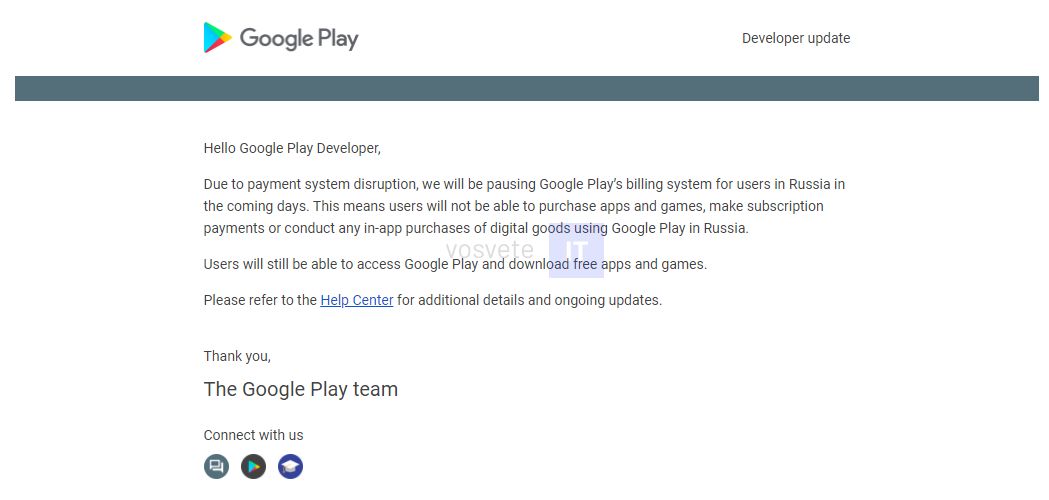 Google Play obmedzuje pristup k aplikaciam pre Rusko