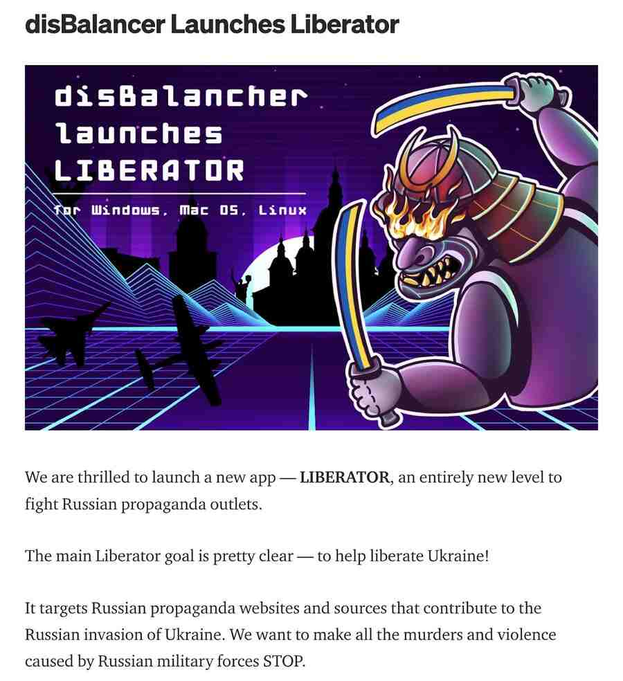 Liberator_softver na utoky proti ruskym webm siriacich propagandu